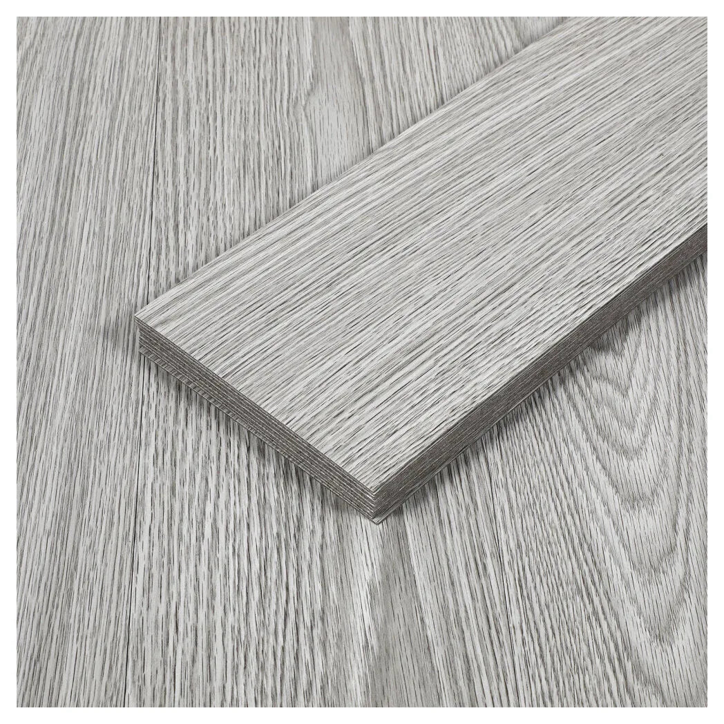 Self-Adhesive Wood Effect Vinyl Floor Planks, 36 Pieces (5m²) – Waterproof PVC Flooring, Light Grey
