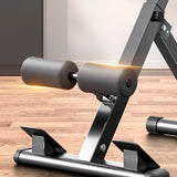 Foldable Roman Chair Hyperextension Bench with 5-Level Height Adjustment – Back & Core Workout Bench, 150kg, Black