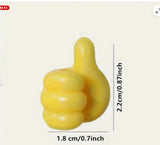 Thumb-Shaped Silicone Self-Adhesive Wall Hooks – Key, Cable and Accessory Holders, Assorted Colours