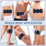 USB Electric Foot Massage Pad and Neck Massager Set with 8 Modes, 19 Levels – Portable Massager, Black