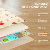 AIYAPLAY Foldable Double-Sided Baby Play Mat – Animals, Letters & Numbers Foam Crawling Mat