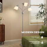 HOMCOM Arc Tree Floor Lamp with 3 Rotating Lights, 3 Colour Temps