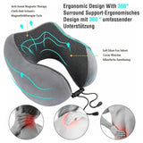 Memory Foam U-Shaped Travel Neck Pillow with Sleep Mask, Earplugs and Storage Bag