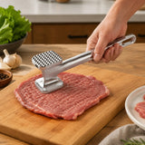Dual-Sided Meat Mallet Tenderiser, Aluminium Alloy with Ergonomic Handle – Steak, Pork & Chicken Kitchen Hammer