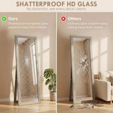 HOMCOM Full Length Mirror, 37 x 157 cm, Hanging or Freestanding