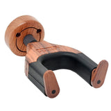 Wall-Mounted Guitar Hanger with Auto-Lock Hook and Solid Wood Base – Guitar Storage and Display Stand