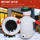 Outsunny 8ft Inflatable Christmas Snowman with Disco & LED Lights – Self-Inflating Outdoor Garden Decoration