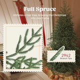 HOMCOM 7ft Full Spruce Artificial Christmas Tree with 2942 Realistic Dense Tips, Foldable Metal Stand – Easy Assembly, Green