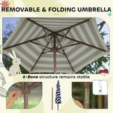 AIYAPLAY Kids Wooden Picnic Table and Bench Set with Cushions and Removable Umbrella – Outdoor Patio Garden Furniture, Navy Blue