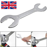 Ultra-Thin Double Open-End Hub Cone Wrench, 30/32/36/40mm – Slim Bicycle Hub and Pedal Spanner, Silver