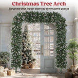 HOMCOM 8.2 ft Snow Frosted Christmas Tree Arch