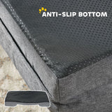 PawHut Orthopaedic Dog Sofa Bed with Cooling Gel Memory Foam & Washable Cover – Grey, Large