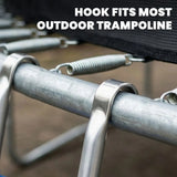 SPORTNOW 2-Step Trampoline Ladder with Wide Non-Slip Steps & Universal Hook – Galvanised Steel, 150kg Capacity