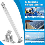Aluminium Solar Panel Mounting Brackets with Adjustable 15–30° Tilt – Telescopic Wall & Roof Mount, Silver