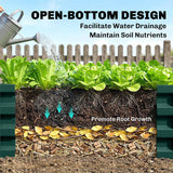 Outsunny Set of 2 Raised Beds for Garden, Galvanised Outdoor Planters for Herbs Vegetables