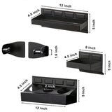 4-Piece Magnetic Tool Tray Set with Shelves, Aerosol Can and Paper Towel Holders – Toolbox Side Storage