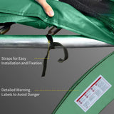 HOMCOM 12ft Trampoline Spring Cover Pad, 366cm Replacement Safety Surround with Foam Padding – Green