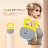 SPORTNOW 12kg Soft Kettlebell with Wide Non-Slip Handle & Flat Base – Home Gym Strength Training, Yellow/Grey