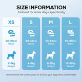 PawHut Disposable Male Dog Nappies, 48 Count with Leakproof 6-Layer Core – Incontinence & Training, Size XS