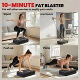 SPORTNOW Vibration Plate with 120 Speed Levels, 5 Programmes & Resistance Bands – Quiet Home Fitness Machine