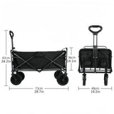 Heavy Duty Foldable Garden Trolley Cart Wagon with Telescopic Handle, 150kg – Beach, Camping and Festival Trolley