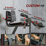 SPORTNOW Seated Leg Extension & Curl Machine, Plate Loaded with 32 Positions – Lower Body Home Gym Trainer