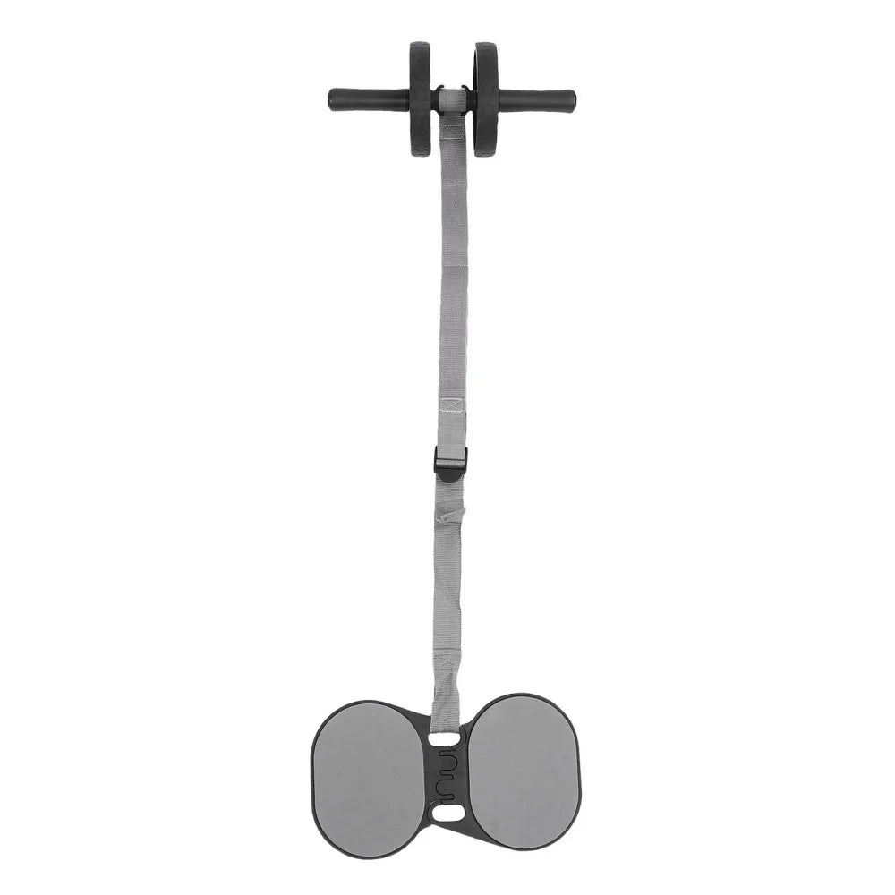 Abdominal Wheel Roller with Automatic Rebound Pull Straps & Foldable Knee Pad – Dual-Wheel Core Trainer for Men & Women