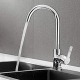 Kitchen Sink Mixer Tap with 360° Swivel Spout & Single Lever – Retractable Hot & Cold Mono Tap, Chrome