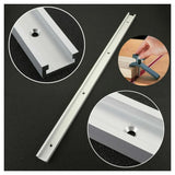 Aluminium T-Slot T-Track Mitre Rail 800mm for Woodworking Jigs and Fixtures – Silver, Suits T-Screws