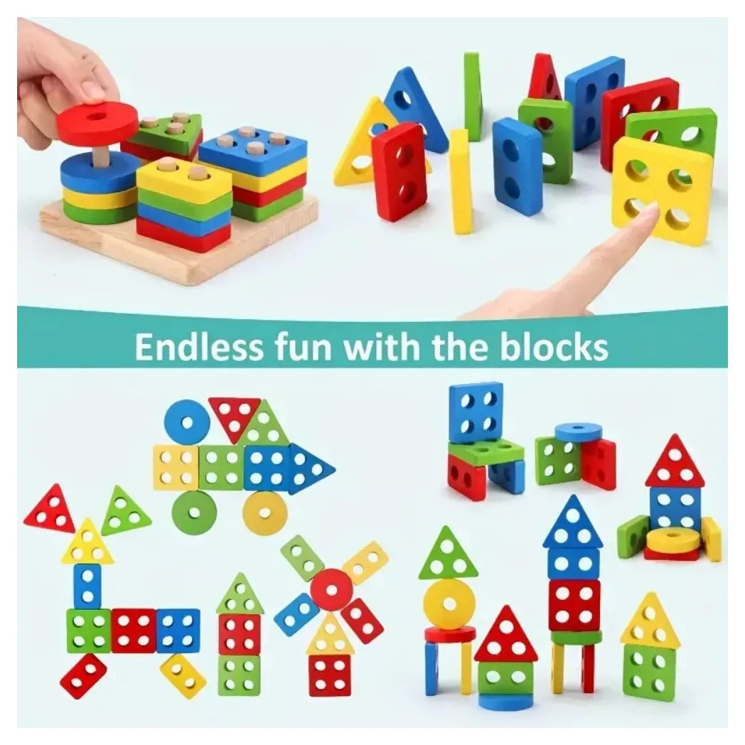 9-in-1 Wooden Musical Toy Set with Rattle, Bells & Drum – Sensory Early Education Instruments for Toddlers