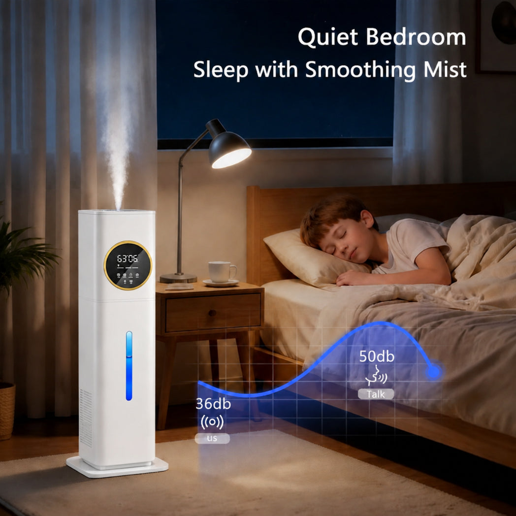 8L Large Humidifier - 40H Runtime for Large Room（White）