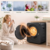 HOMCOM 4kg Front Load Tumble Dryer with 400W/800W Heat Settings – Compact Wall-Mount Laundry Dryer, Black