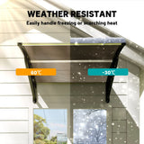Outsunny Front Door Canopy with Polycarbonate Panels and Aluminium Frame, 103 x 96.5cm – Rain Shelter, Brown