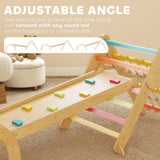 AIYAPLAY 8-in-1 Toddler Climbing Frame with Slide, Arch and Triangle Ladder – Indoor Play Set, Multicolour