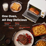 HOMCOM 9L Mini Oven with Adjustable Temperature & 60 Minute Timer – Countertop Toaster Oven Grill, White