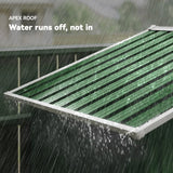 Outsunny 6.5 x 3.5ft Galvanised Metal Garden Shed with Double Doors and Vents, Green