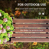 Outsunny Wooden Planter & Bench Combination with Raised Beds, Carbonised Finish – Patio Seating, 176cm