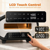 HOMCOM 2200W Electric Pizza Oven with 12 Inch Ceramic Stone, 8 Preset Modes and LCD Touch Control – Pizza Maker