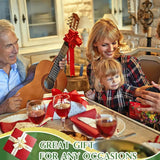 4-Piece Cheese Knife and Spatula Set with Round Rubberwood Box – Stainless Steel Blades, Gift Cheese Tools