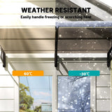 Outsunny Front Door Canopy, 200 x 96 cm Polycarbonate Rain Shelter with Aluminium Frame – Outdoor Awning