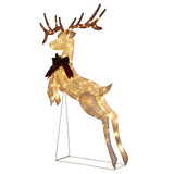 1.5m Lighted Jumping Reindeer Christmas Decoration with 100 Warm White Lights – Indoor & Outdoor