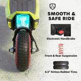 SPORTNOW Kids Electric Scooter, Foldable E Scooter for Age 6 with LED Display, RGB Lights, 16km/h, Green