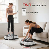 SPORTNOW Vibration Plate with Adjustable Removable Handle, 3 Preset Modes & 50 Speeds – Home Fitness Machine