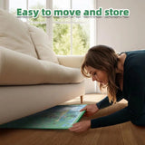 Jigsaw Puzzle Board for 1000 Pieces with 6 Sorting Trays & Dust Cover – Non-Slip Felt Storage Mat, Black