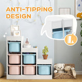 AIYAPLAY 3-Tier Kids Toy Storage Organiser with 6 Removable Bins – Multicolour, Ages 3-8