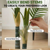 HOMCOM Artificial Palm Tree with 16 PEVA Leaves