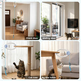 PawHut Interactive Cat Toy with Door-Hanging Bouncing Mouse Teaser – USB Rechargeable Indoor Play for Cats