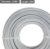 Steel Core Nylon Strimmer Line 3mm x 30m – Heavy Duty Trimmer Spool Cutting Wire for Garden Trimmers