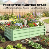 Outsunny Galvanised Raised Garden Bed for Herbs & Veg