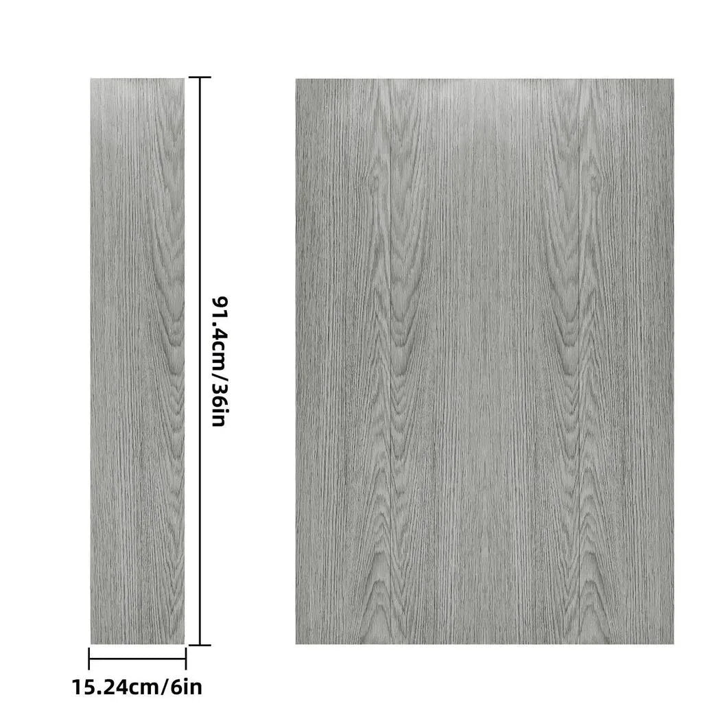 Self-Adhesive Wood Effect Vinyl Floor Planks, 36 Pieces (5m²) – Waterproof PVC Flooring, Light Grey